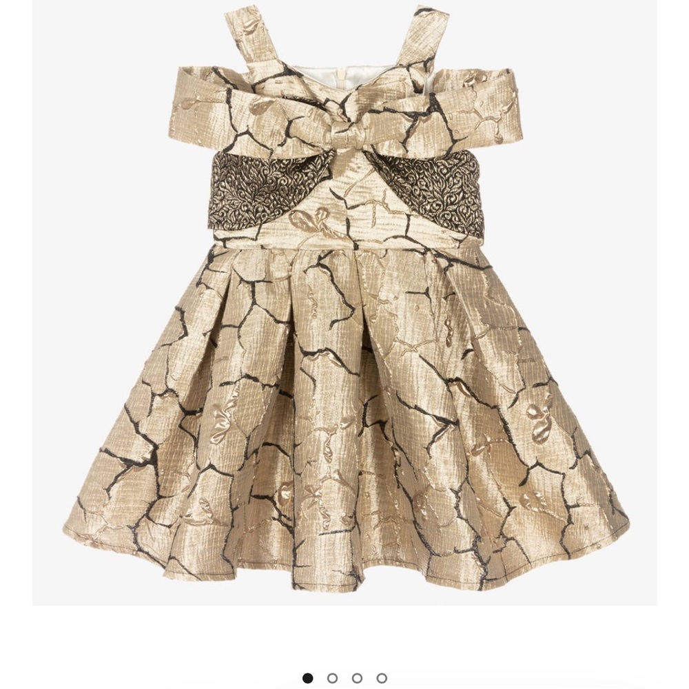 Gold and black toddler girl occasion dress
